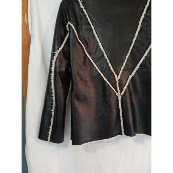 Cripple Creek Brown Faux Leather & White Shearling Trim & Lining Womens Medium - Picture 11 of 16